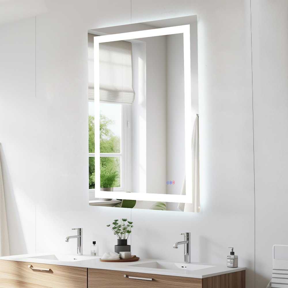 Riven 48X36 Led Mirror, Adjustable Color 3000K/4200K/6400K. Picture 3