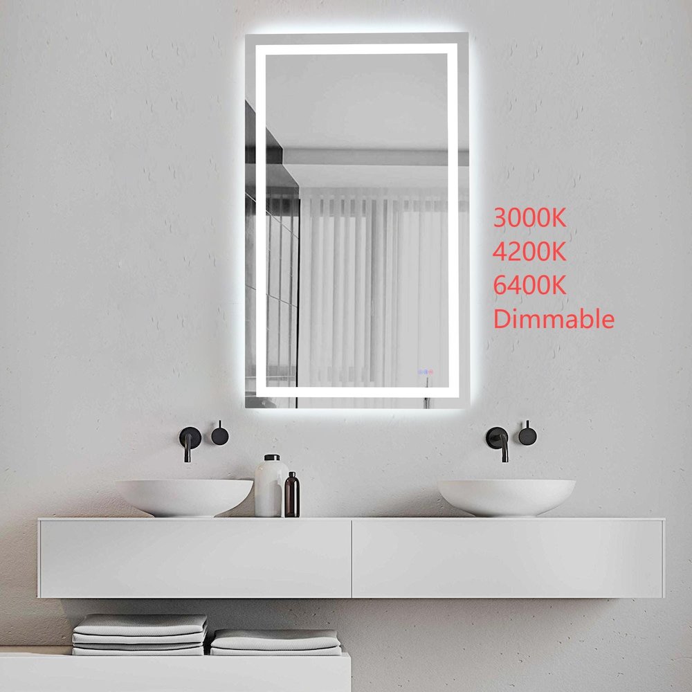 Riven 60X36 Led Mirror, Adjustable Color 3000K/4200K/6400K. Picture 2