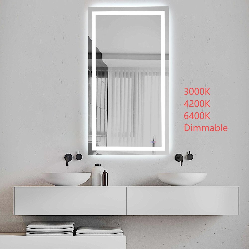 Riven 72X36 Led Mirror, Adjustable Color 3000K/4200K/6400K. Picture 2