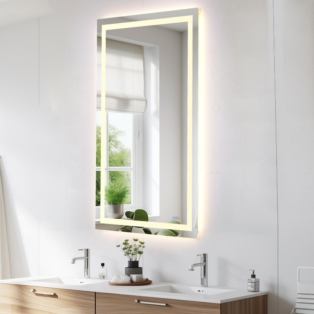 Riven 72X36 Led Mirror, Adjustable Color 3000K/4200K/6400K. Picture 5