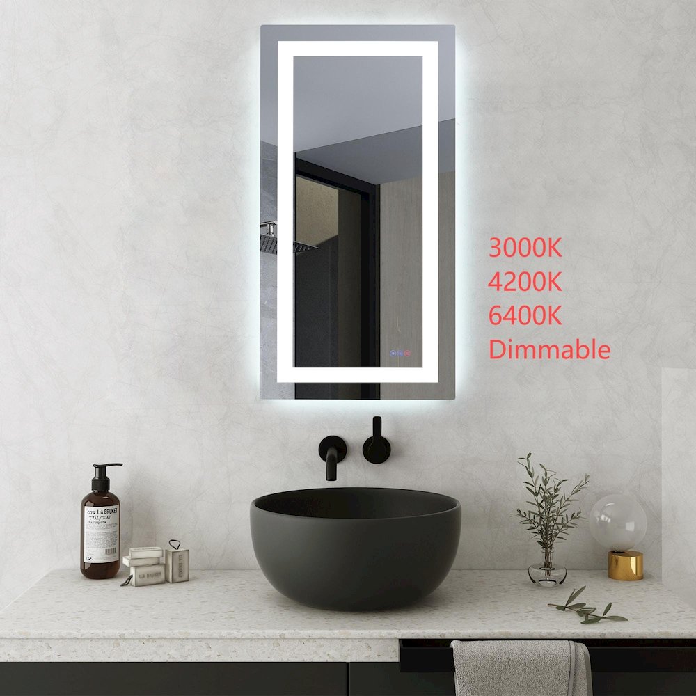 Riven 60X42 Led Mirror, Adjustable Color 3000K/4200K/6400K. Picture 2
