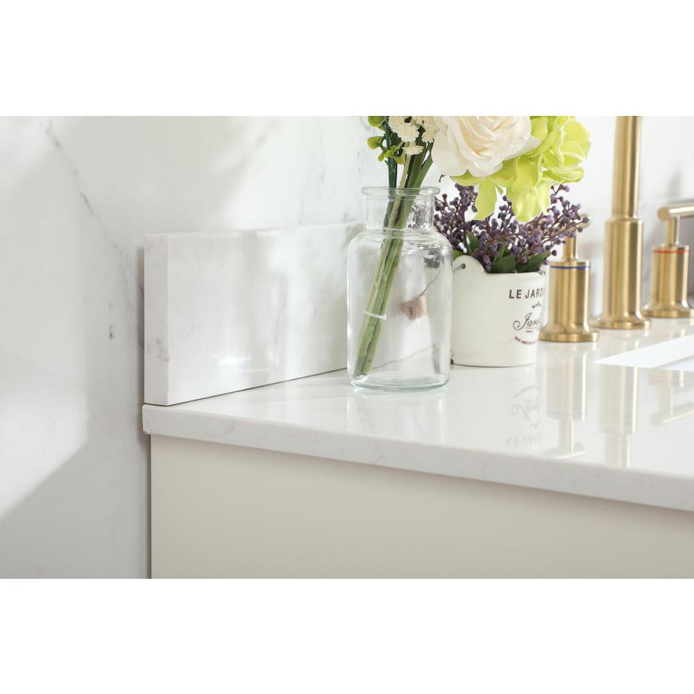 42 inch Single bathroom vanity in white with backsplash. Picture 5