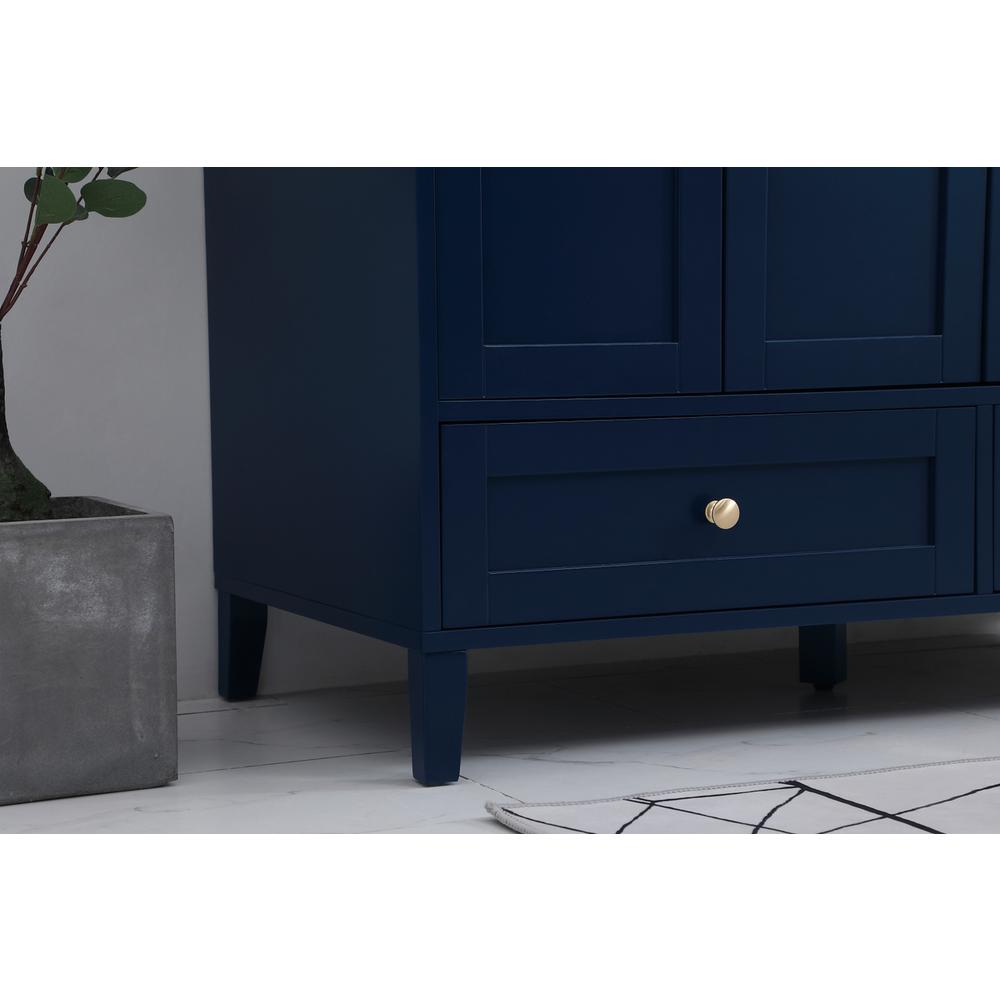 48 inch Single Bathroom Vanity in Blue with Backsplash. Picture 6