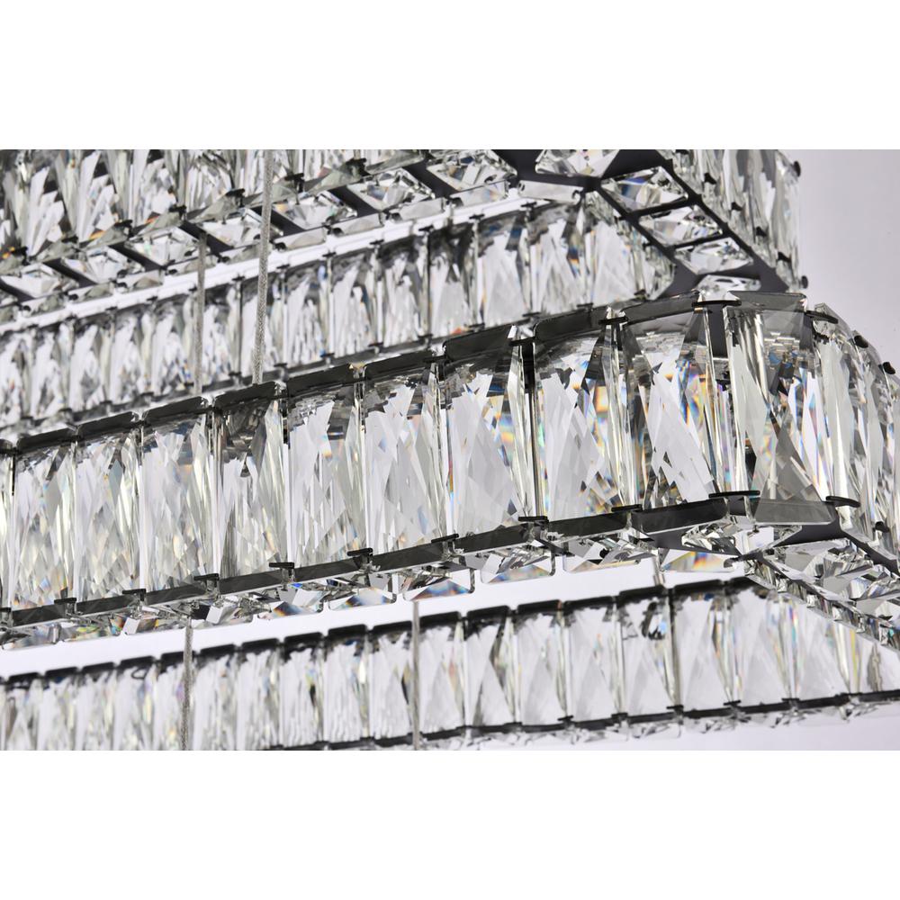 Monroe 42 inch LED triple rectangle pendant in black. Picture 5