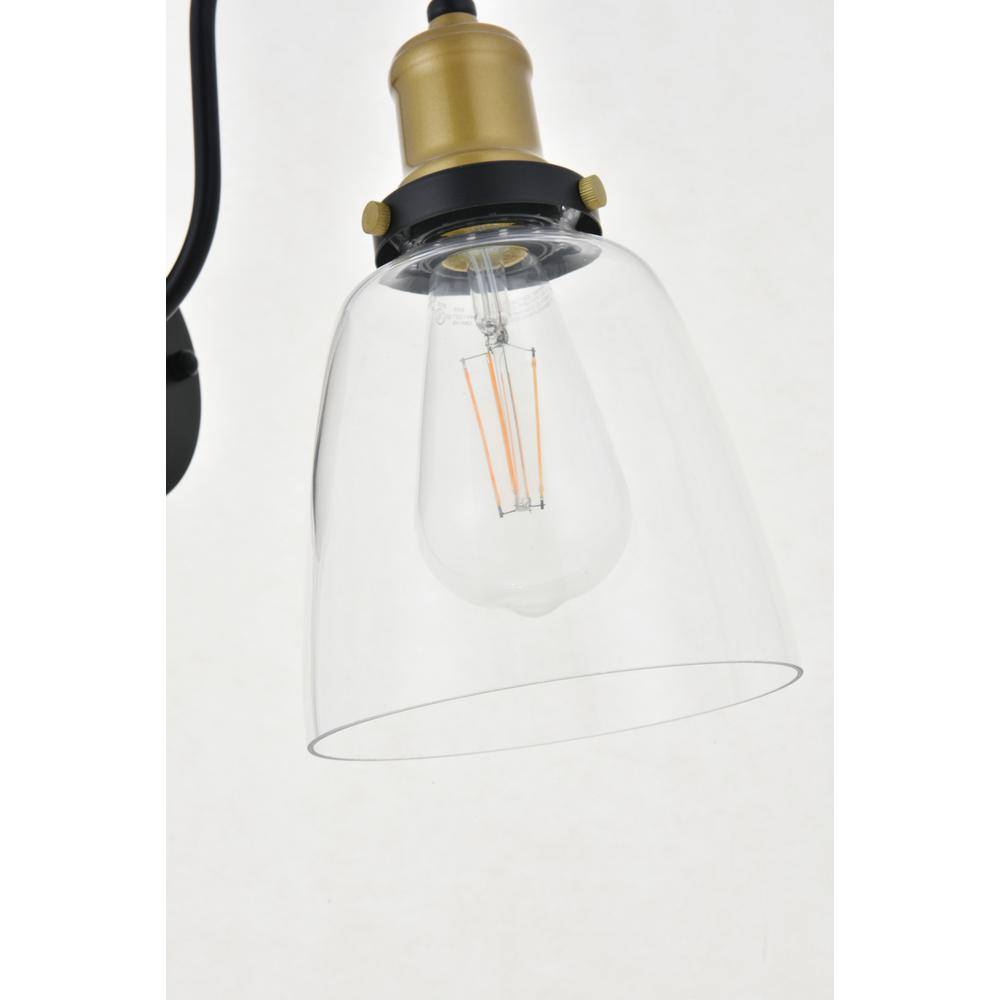 Felicity 1 light brass and black Wall Sconce. Picture 9