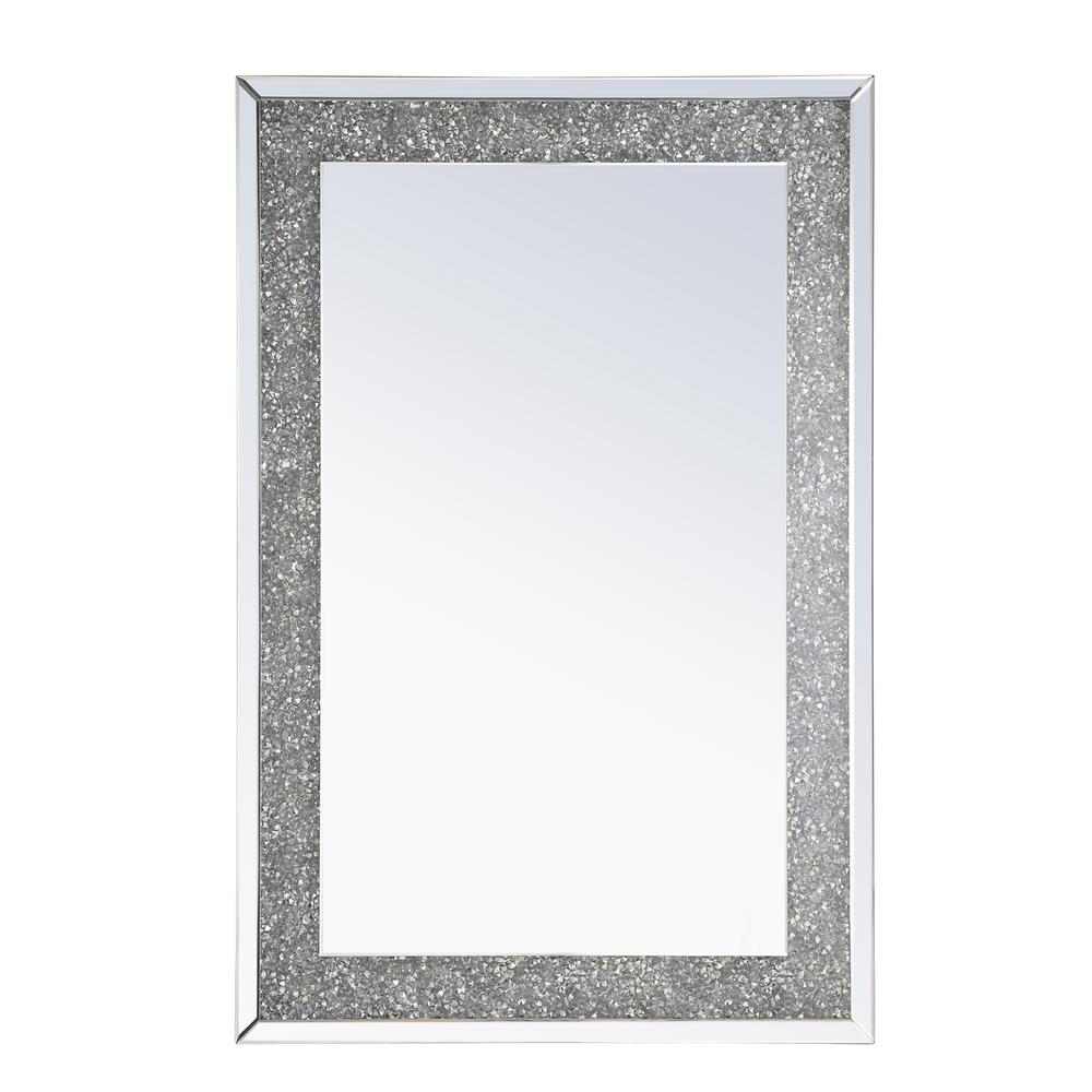 31.5 Inch Rectangle Crystal Mirror In Clear Finish. Picture 1