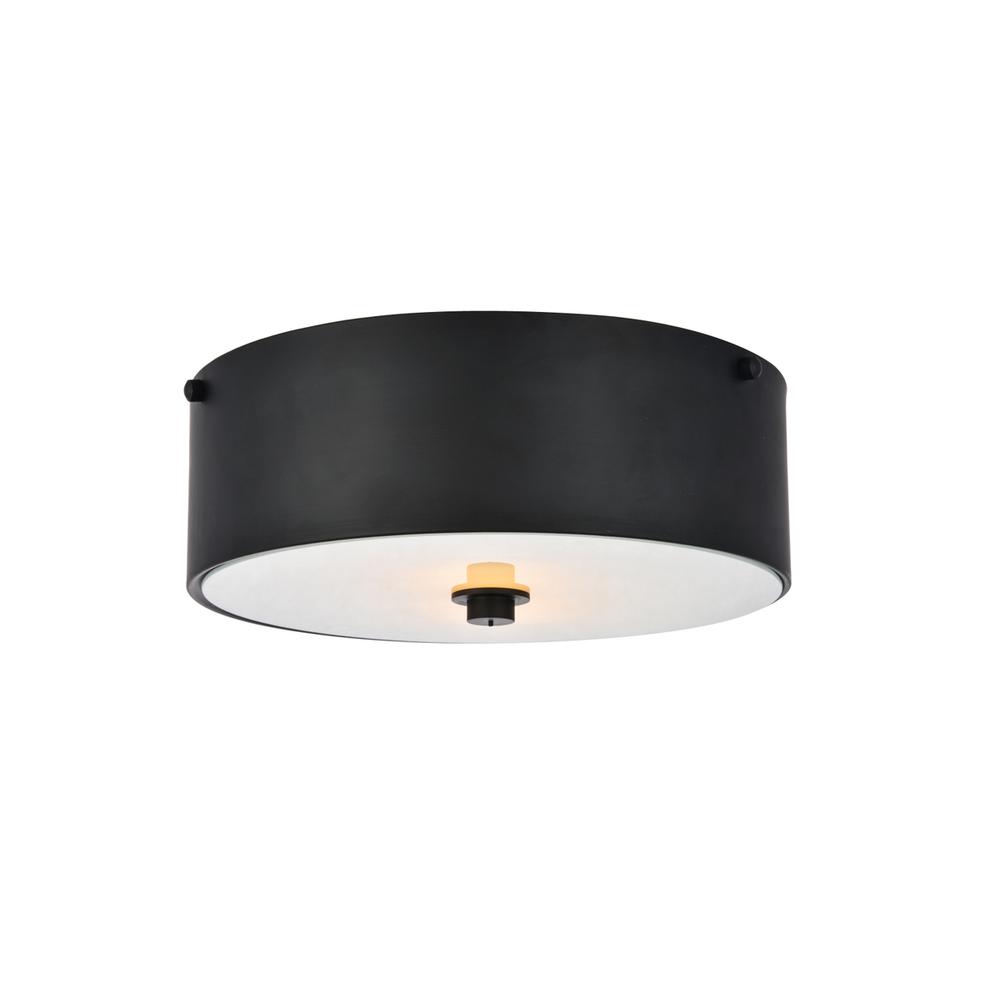 Hazen 2 light 12 inch Flat Black flush mount. Picture 2