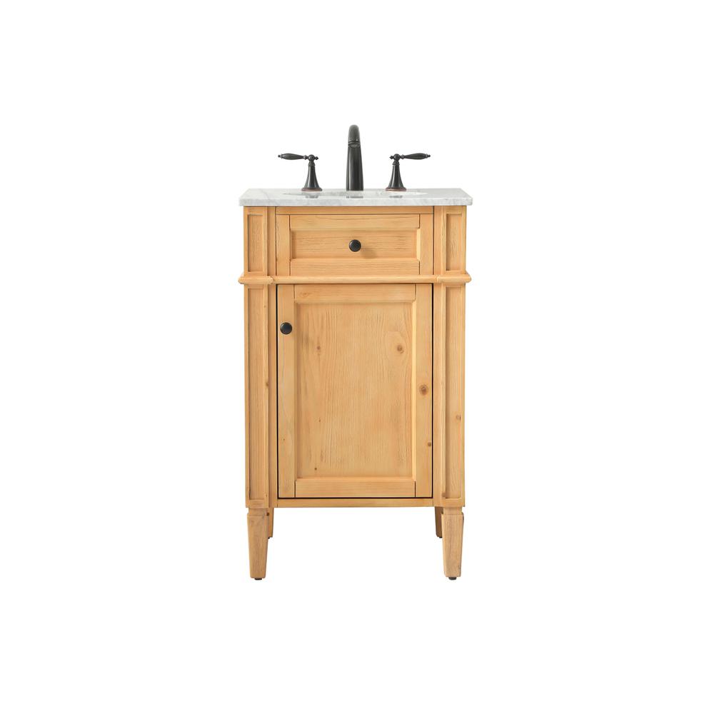 21 inch Single bathroom vanity in natural wood. Picture 1
