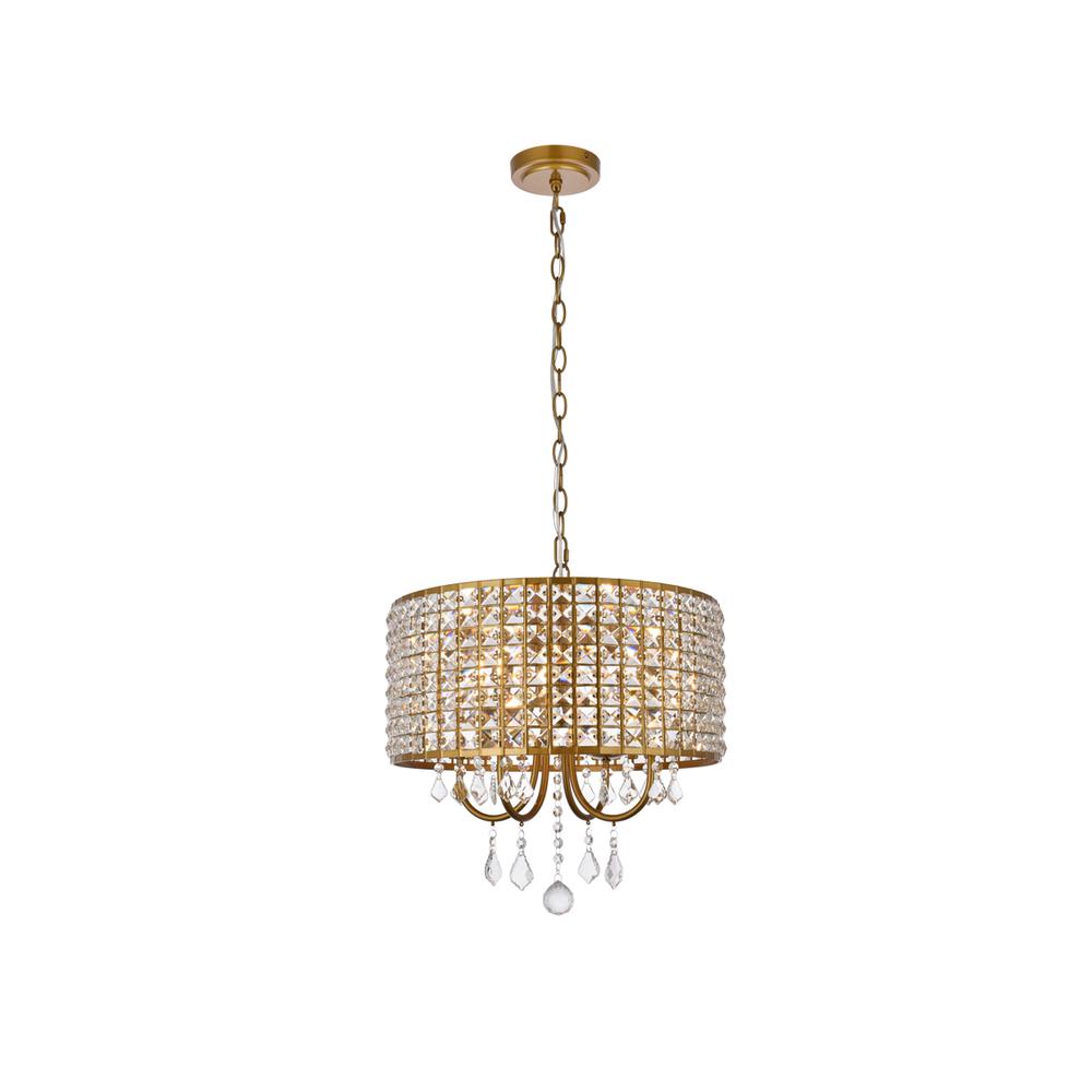 Elise 17 inch pendant in brass. Picture 1
