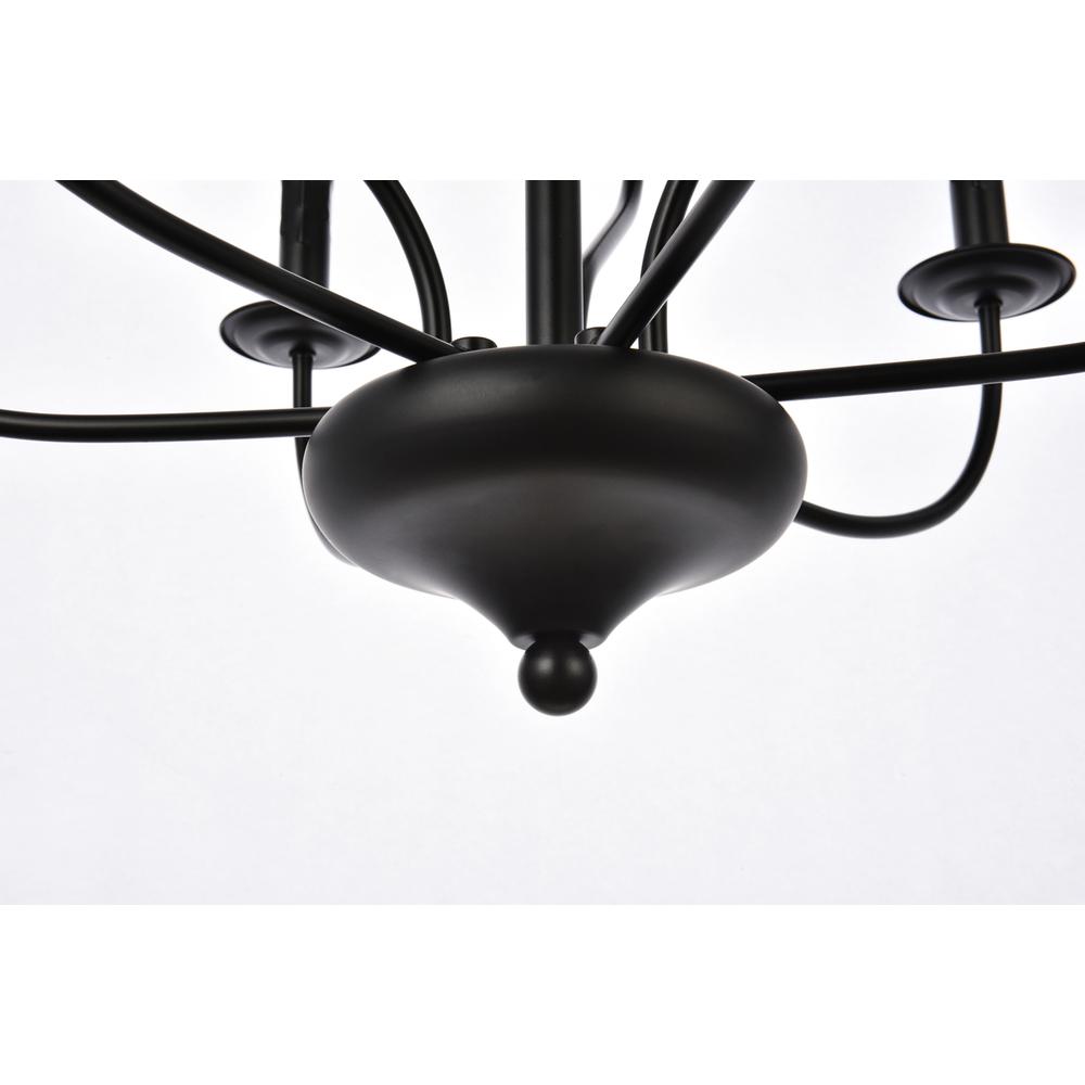 Westley 9 lights pendant in black. Picture 3
