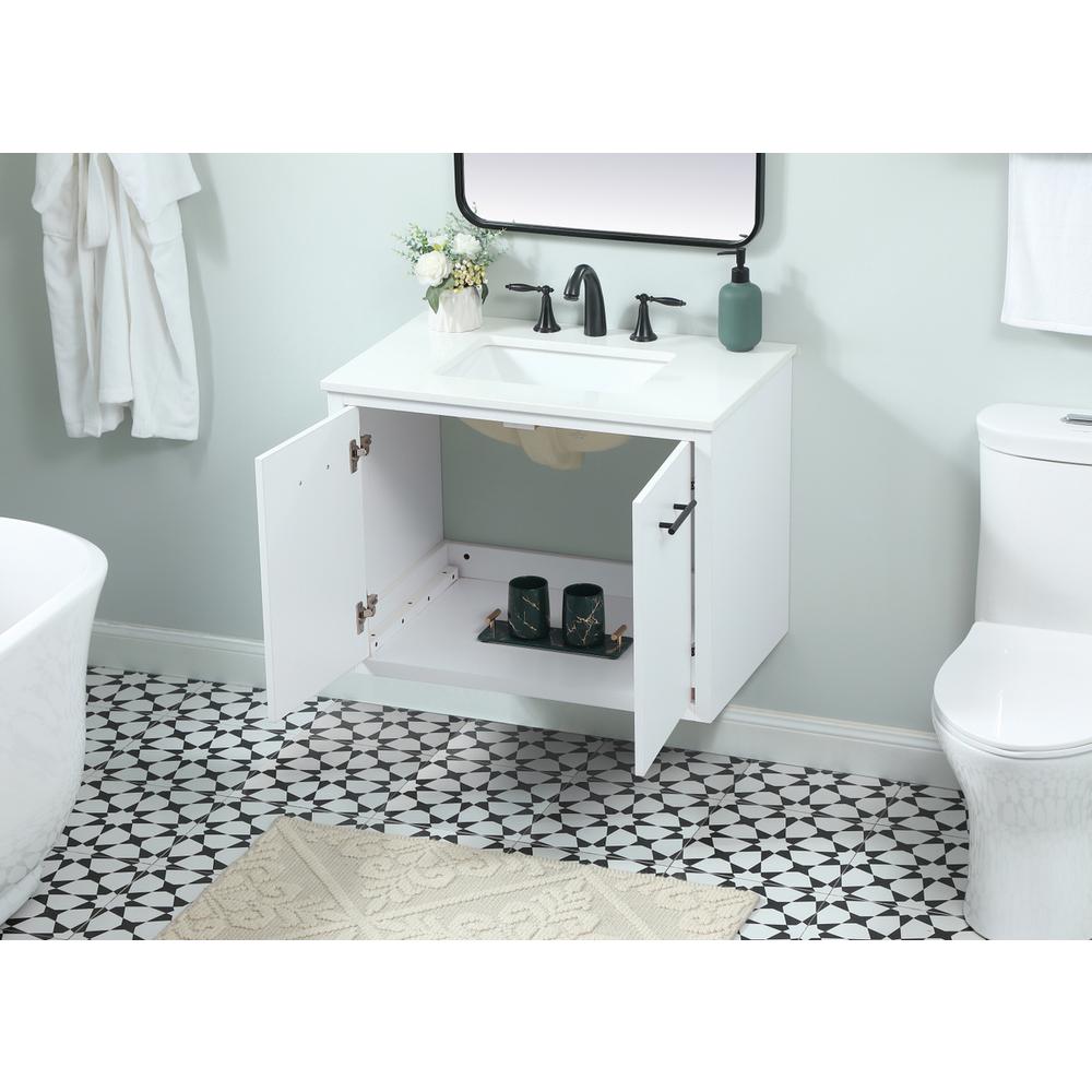 30 inch Single bathroom vanity in white. Picture 6