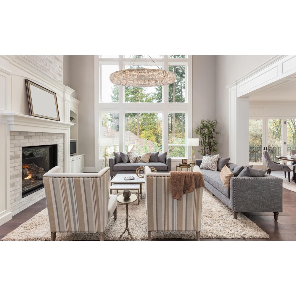 Paris 24 light Brass Chandelier Clear Royal Cut Crystal. Picture 8