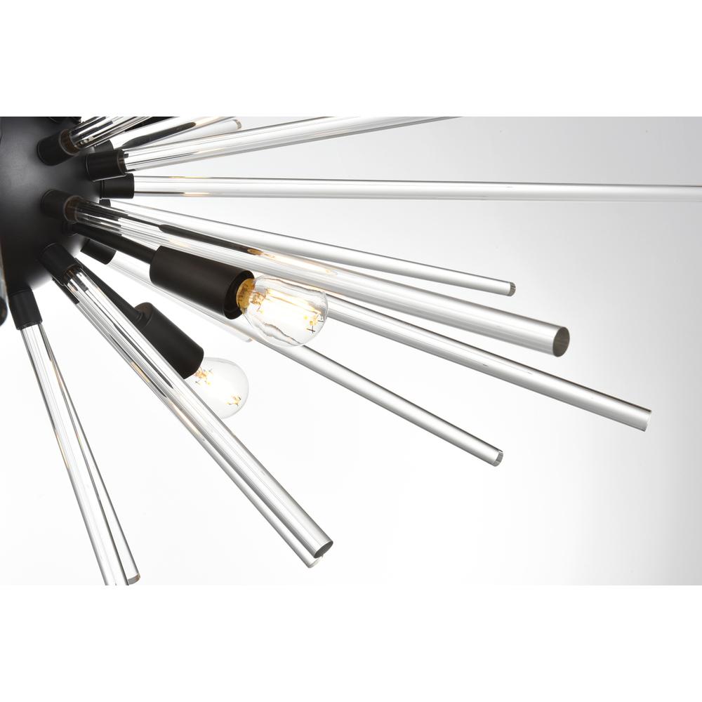 Sienna 42 inch crystal rod pendant in black. Picture 3