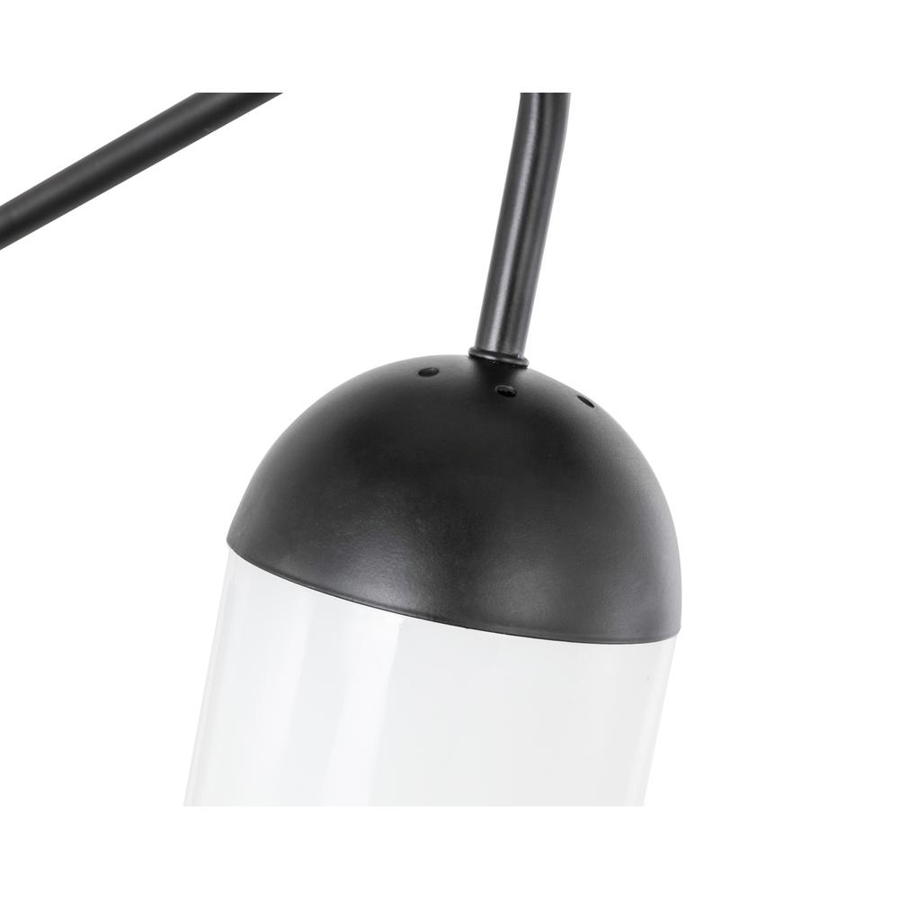 Kace 1 light Black and frosted white glass wall sconce. Picture 8