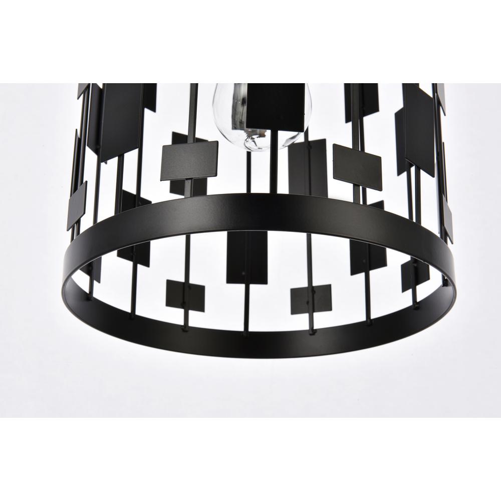 Levante 1 light pendant in black. Picture 3