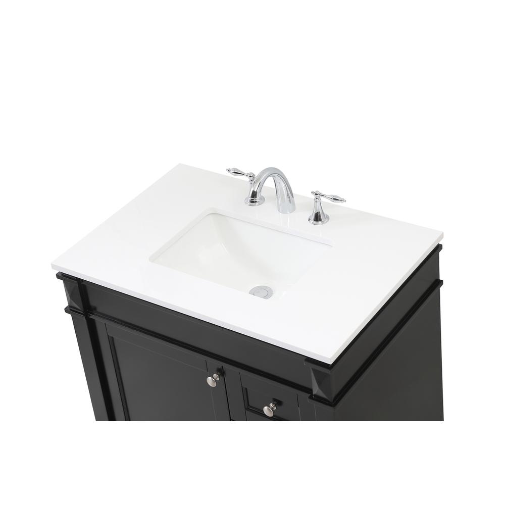 32 inch Single bathroom vanity in black. Picture 10
