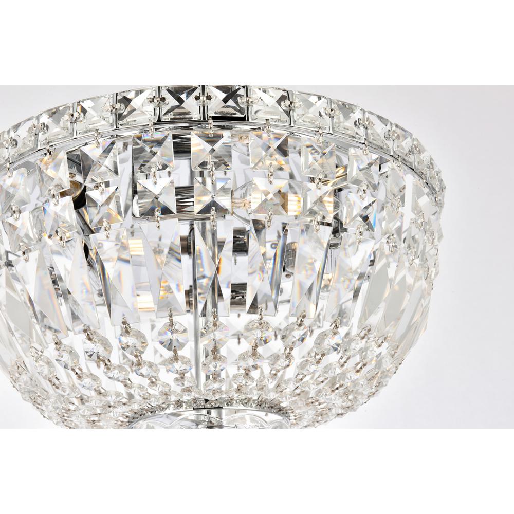 Tranquil 4 light Chrome Flush Mount Clear Royal Cut Crystal. Picture 4