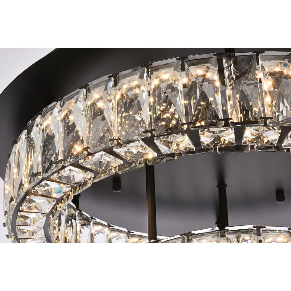 Monroe 22 inch LED double flush mount in black. Picture 3