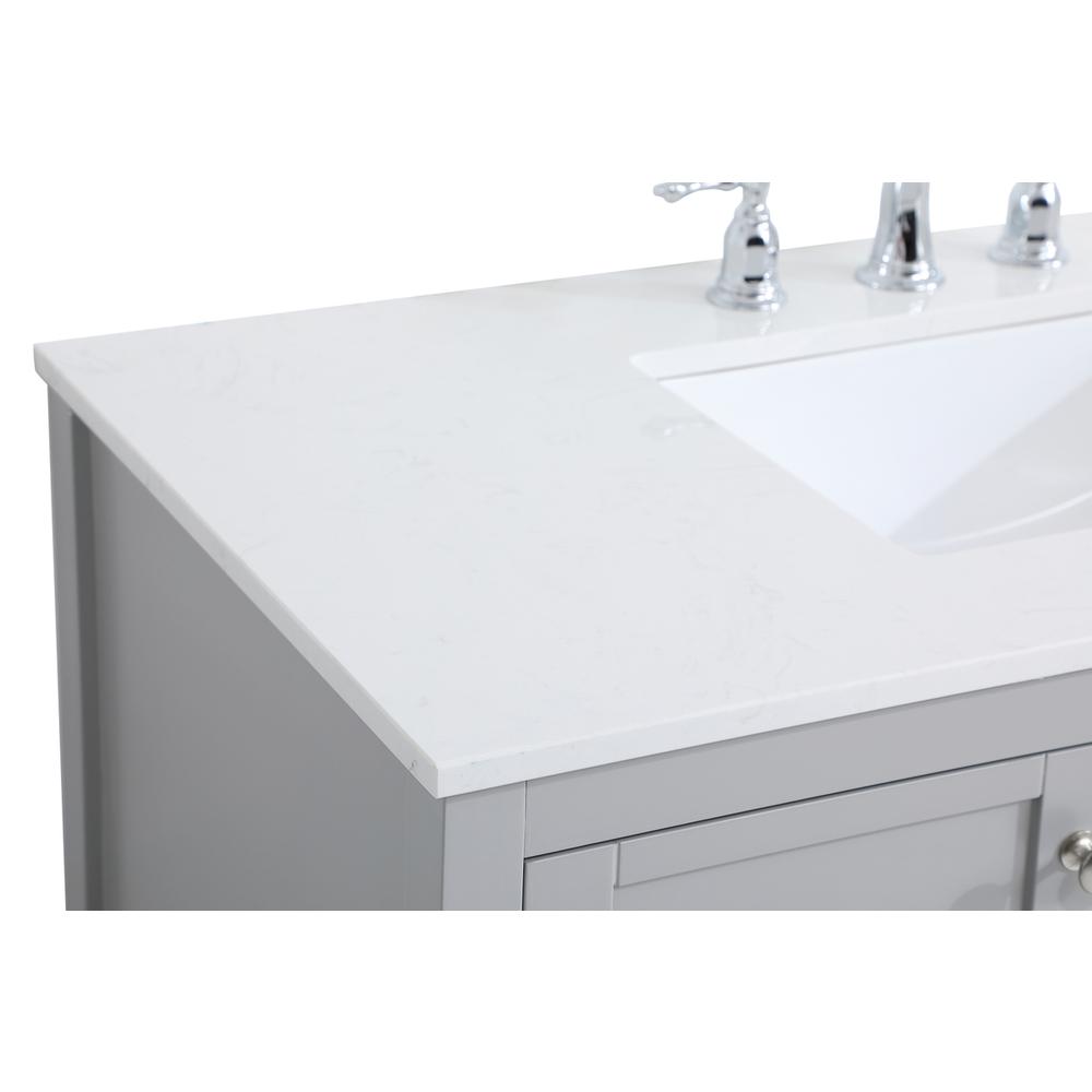 42 inch Single Bathroom Vanity in Gray. Picture 10
