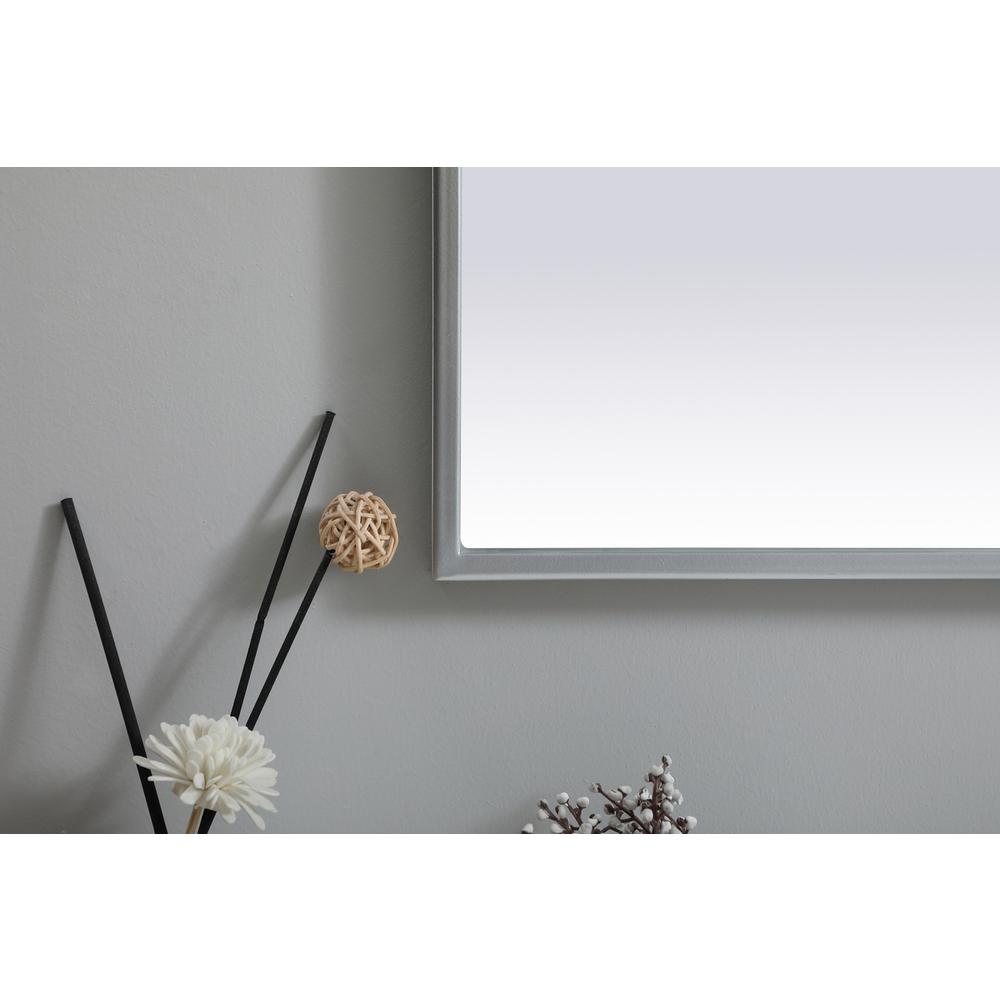 Metal Frame Arch Mirror 27x36 Inch in Silver. Picture 5