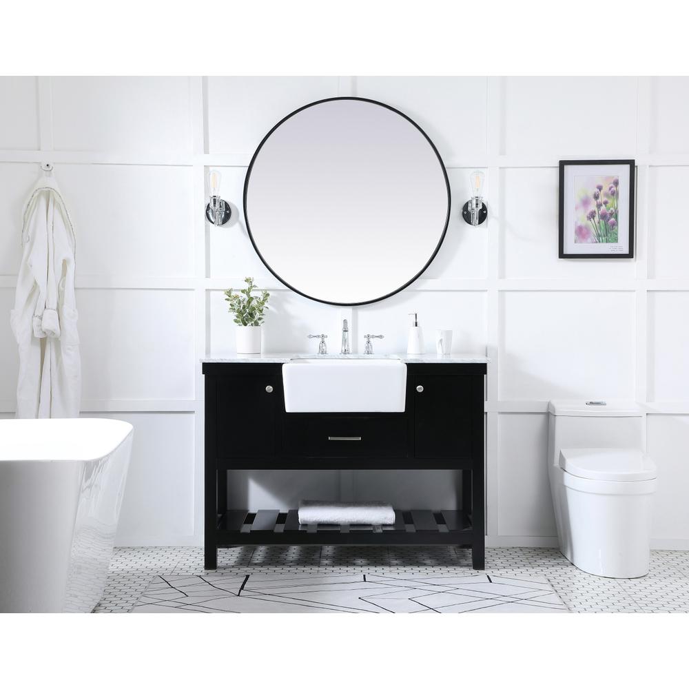 48 inch Single bathroom vanity in black. Picture 4