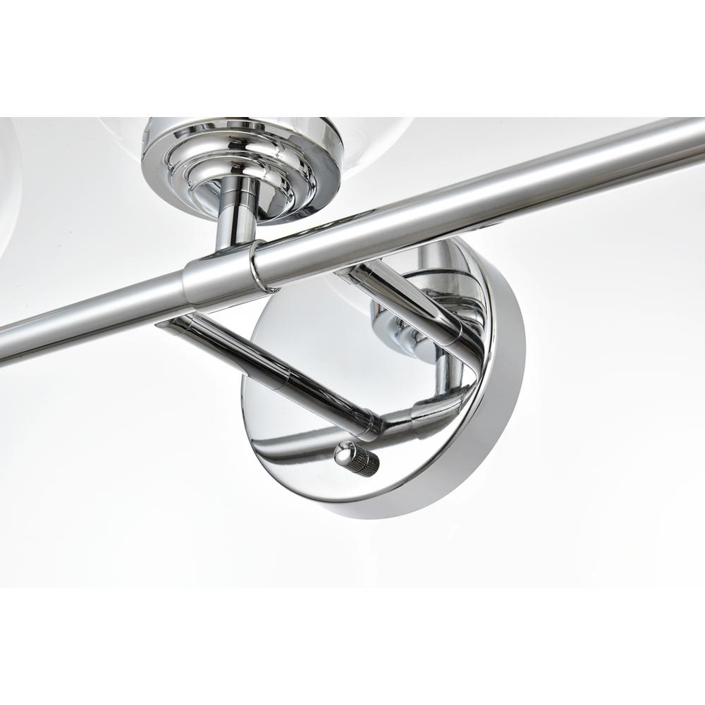 Ingrid 3 light Chrome and Clear Bath Sconce. Picture 5