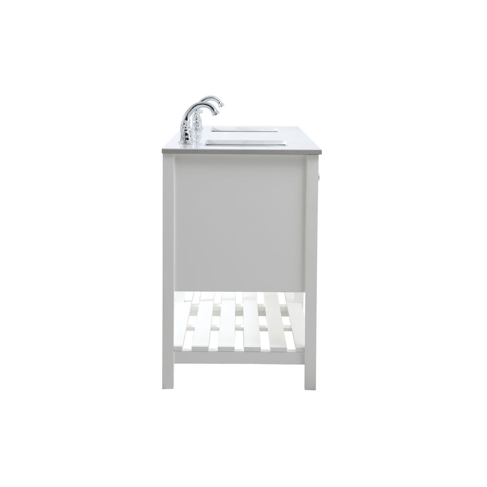 72 inch Double Bathroom Vanity in White. Picture 13