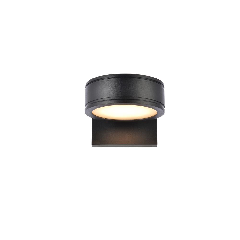 Raine Integrated LED wall sconce in black. Picture 1