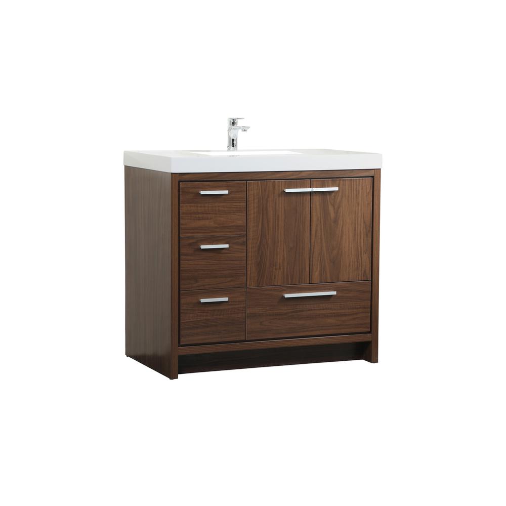 36 inch Single bathroom vanity in Walnut. Picture 7