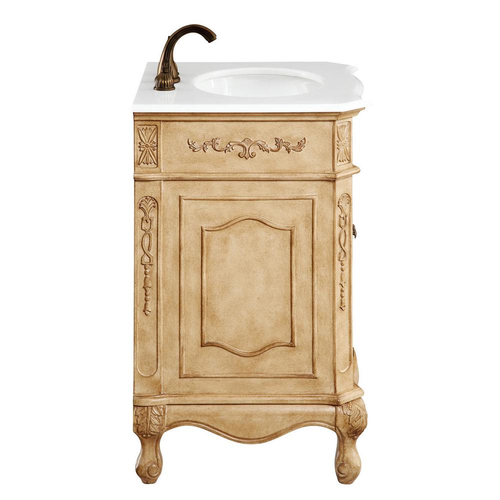 24 inch Single Bathroom vanity in Antique Beige. Picture 6