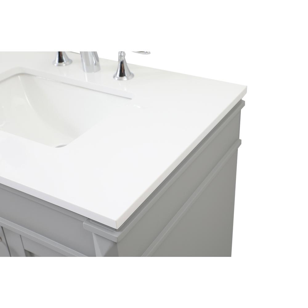 32 inch Single bathroom vanity in grey. Picture 11