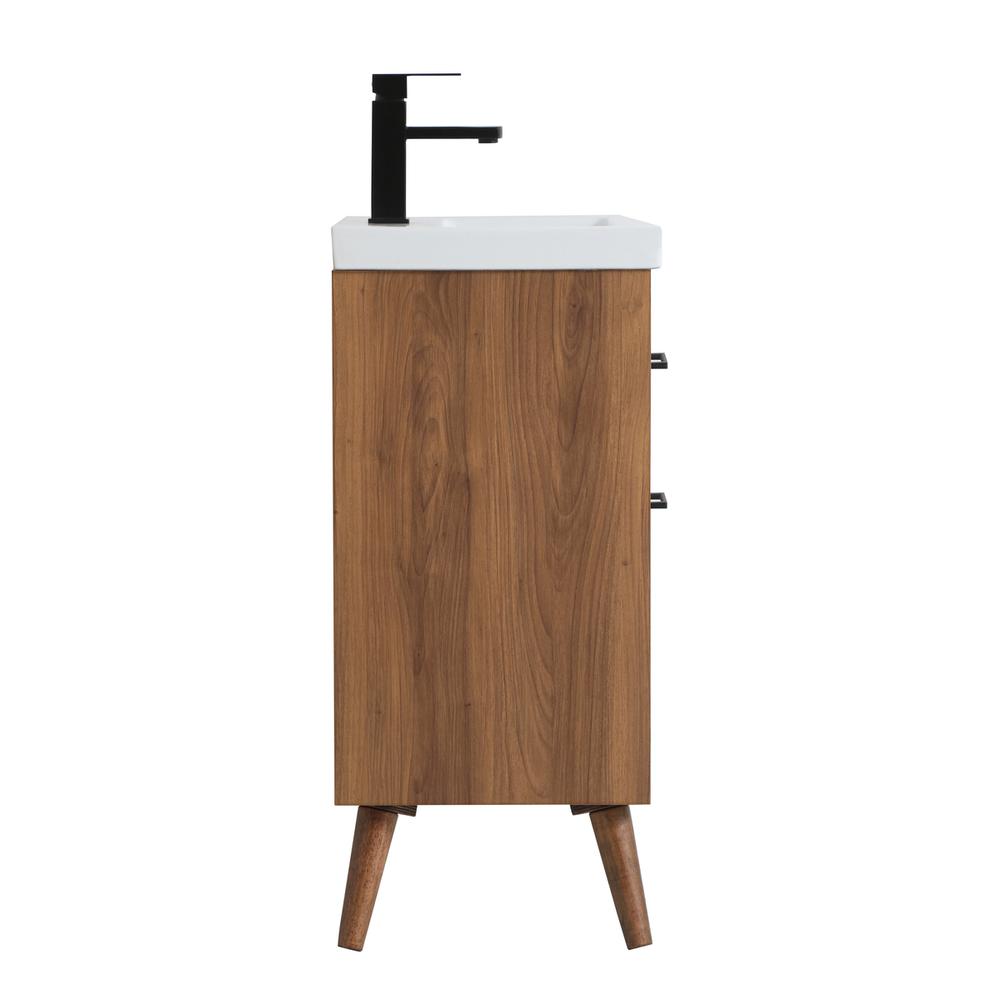 18 inch bathroom vanity in walnut brown. Picture 13