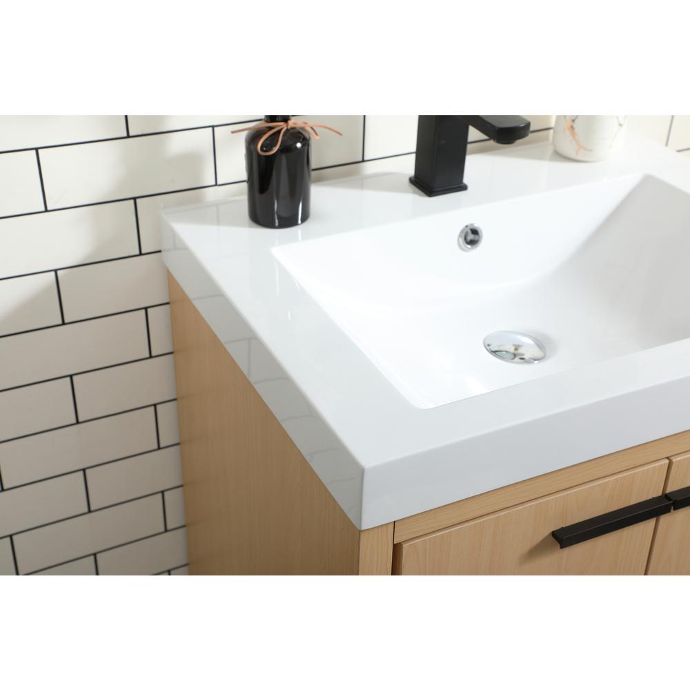 24 inch Single bathroom vanity in Maple. Picture 5