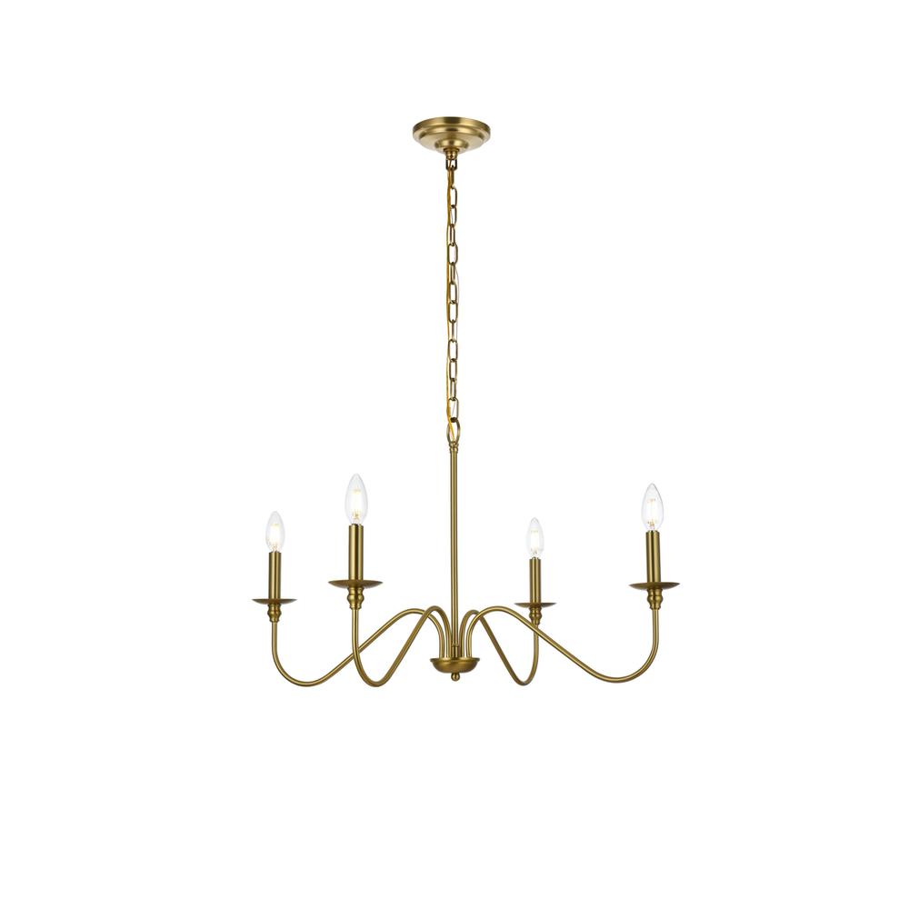 Rohan 30 inch chandelier in Satin Gold. Picture 1