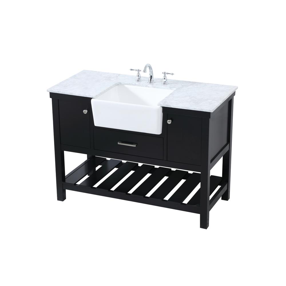 48 inch Single bathroom vanity in black. Picture 8