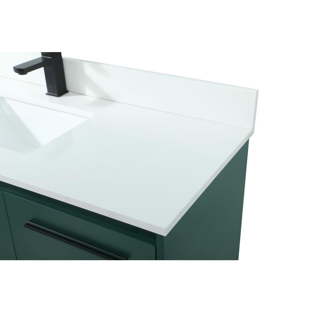 48 inch Single bathroom vanity in green with backsplash. Picture 11