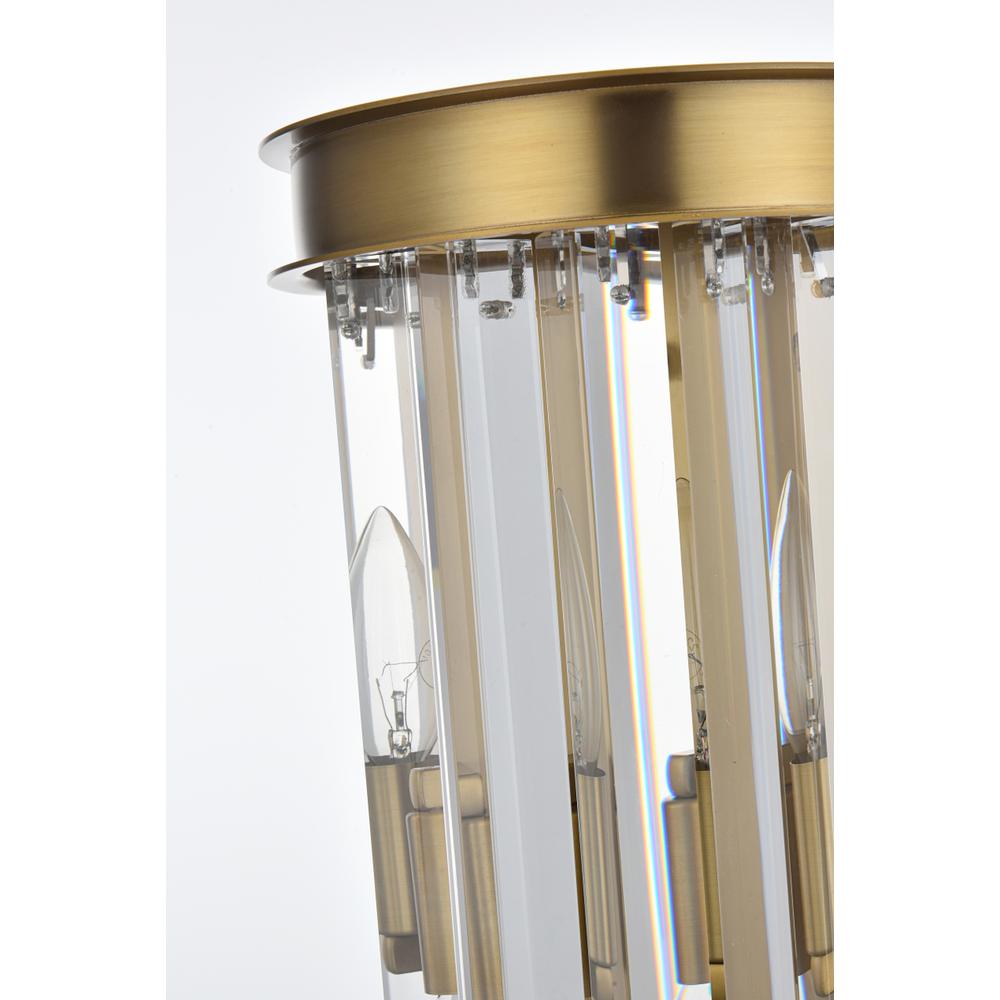 Sydney 8 inch crystal wall sconce in satin gold. Picture 6
