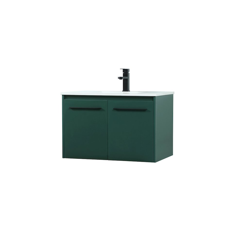 30 Inch Single Bathroom Vanity In Green. Picture 8