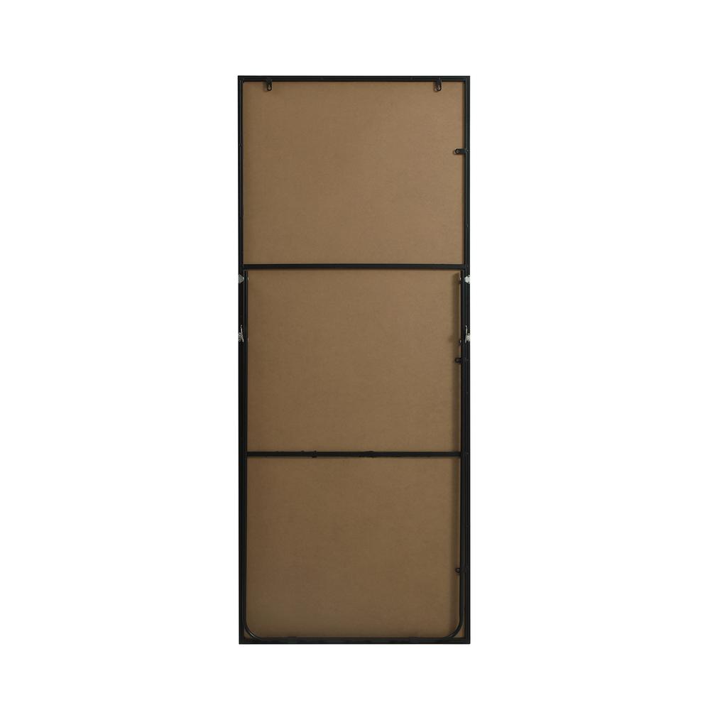 Metal Frame Rectangle Full Length Mirror 30x72 Inch in Black. Picture 9