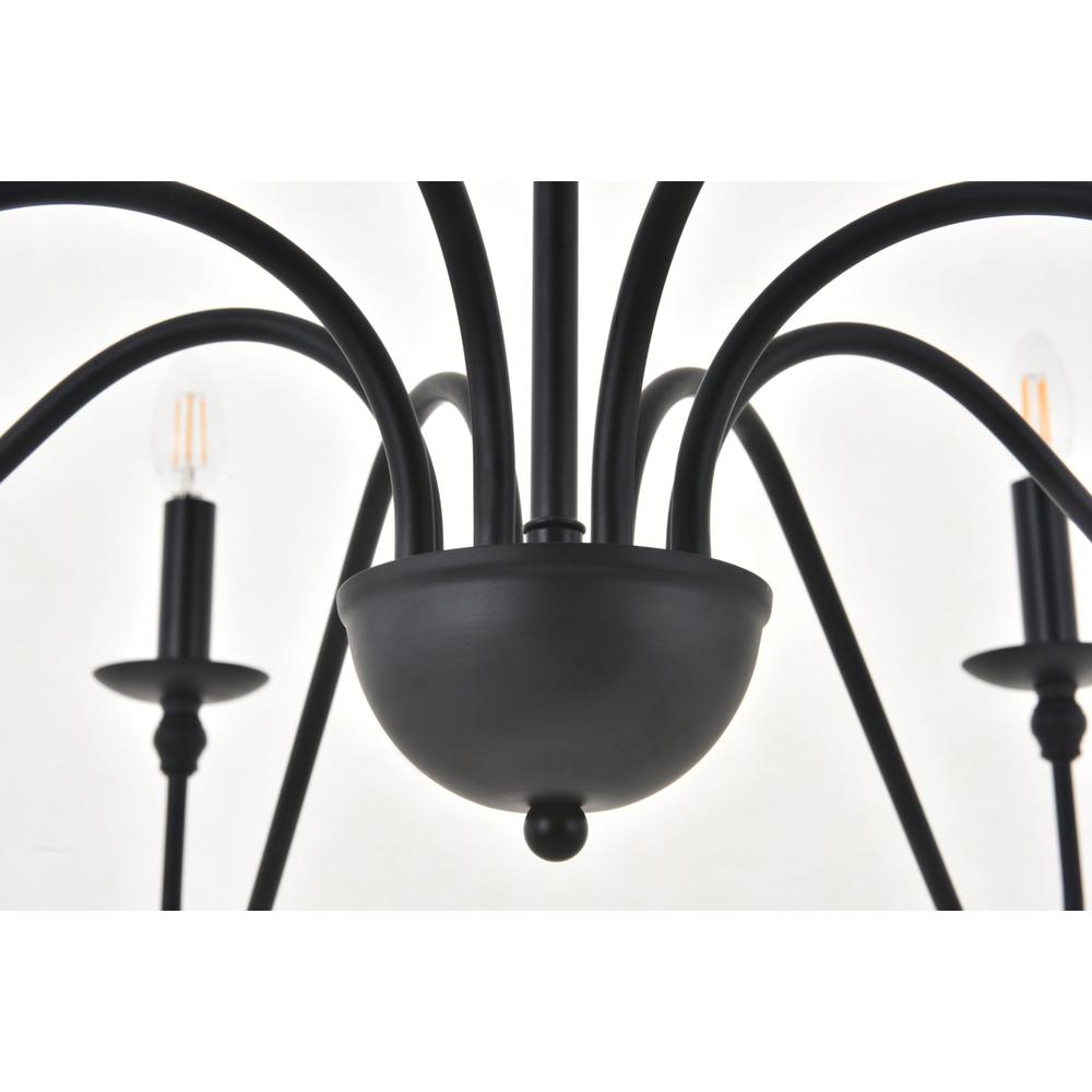 Rohan 8 light Matte Black Pendant. Picture 8