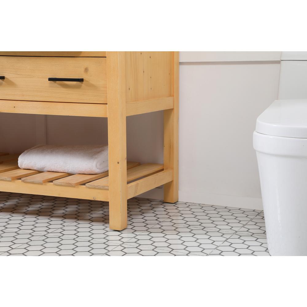 60 inch double bathroom vanity in natural wood. Picture 6