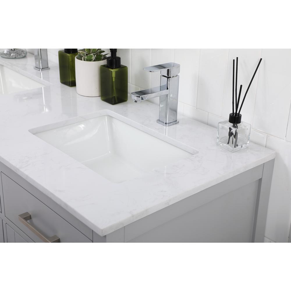 54 Inch Double Bathroom Vanity In Grey. Picture 5