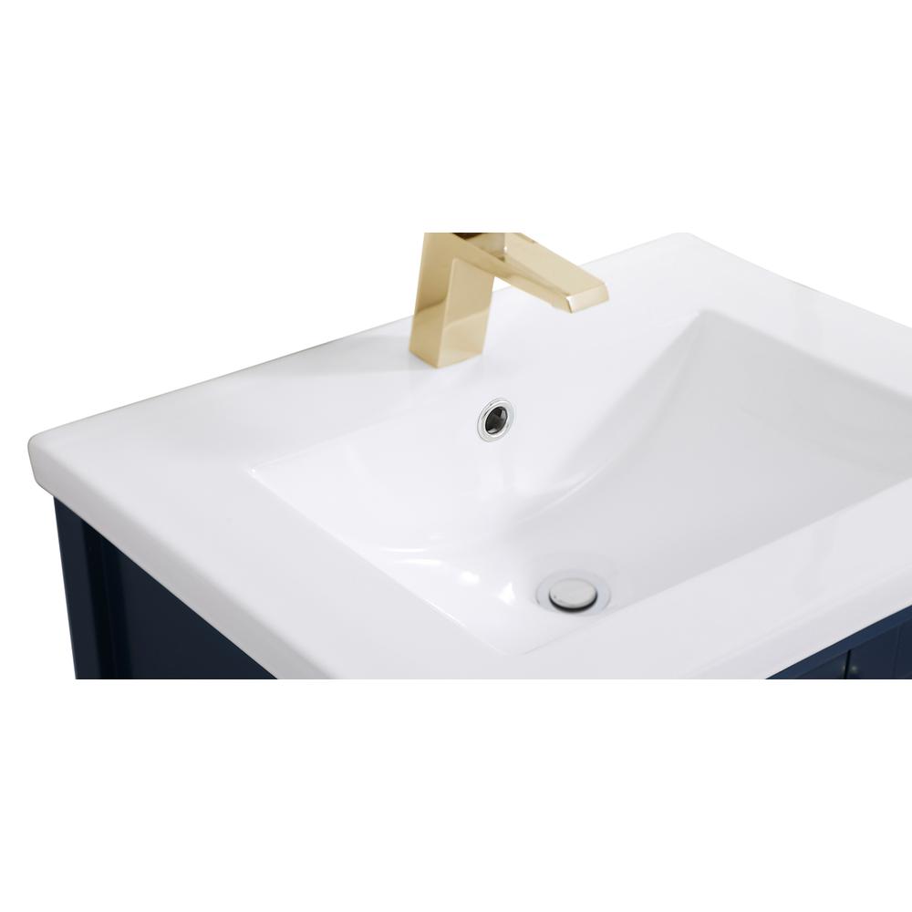 24 inch bathroom vanity in Blue. Picture 10