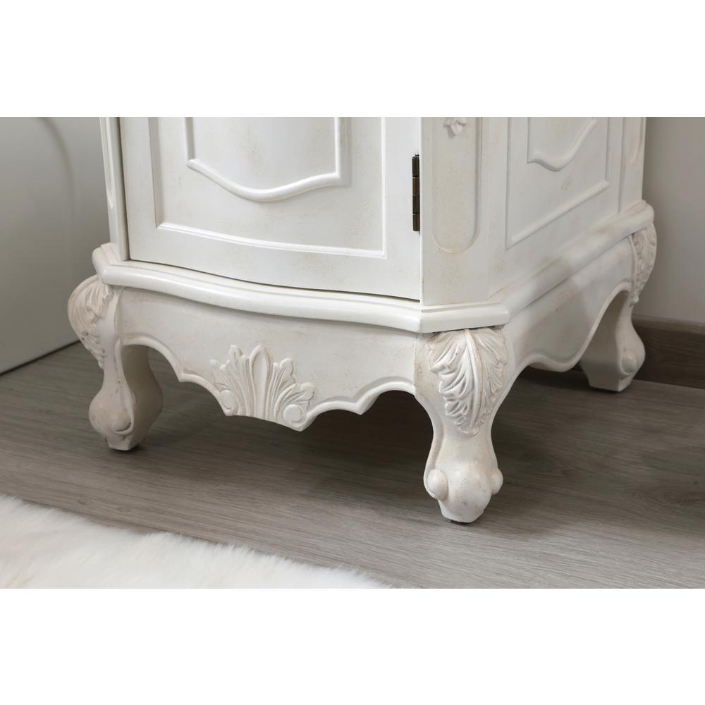 19 inch Single Bathroom vanity in antique white. Picture 5