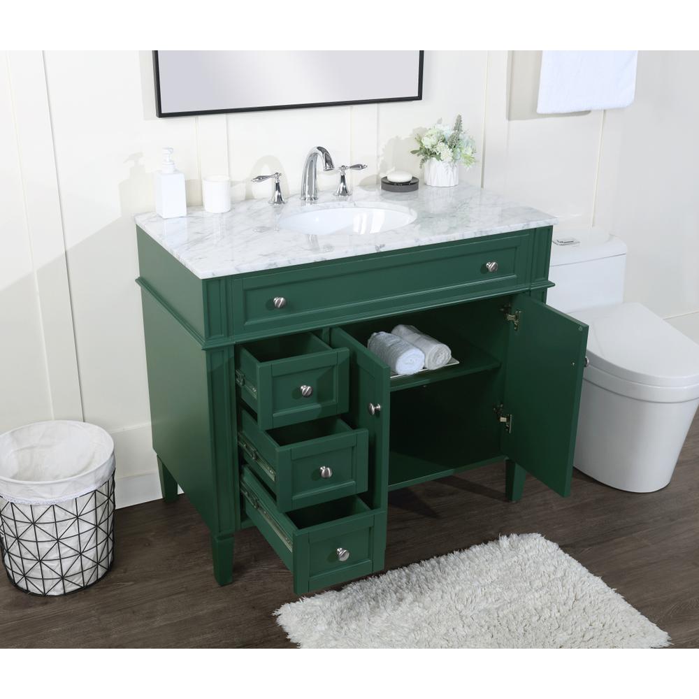 40 inch Single bathroom vanity in green. Picture 3