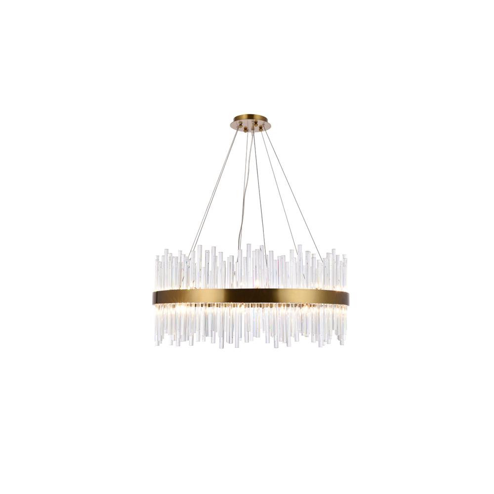 Dallas 18 light Gold Chandelier Clear Royal Cut Crystal. Picture 1