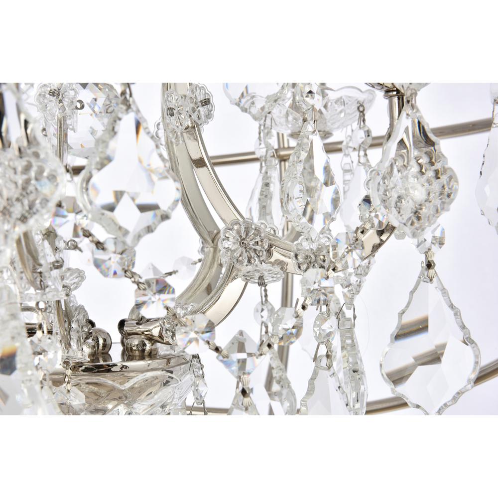 Geneva 5 light polished nickel Pendant Clear Royal Cut crystal. Picture 5