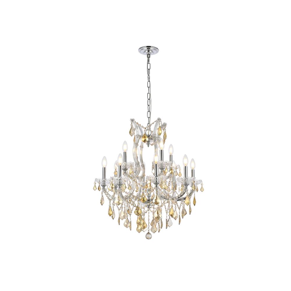 Maria Theresa 19 light Golden Teak Chandelier Golden Teak. Picture 1