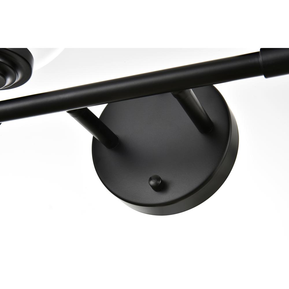 Ingrid 4 light Black and Clear Bath Sconce. Picture 5
