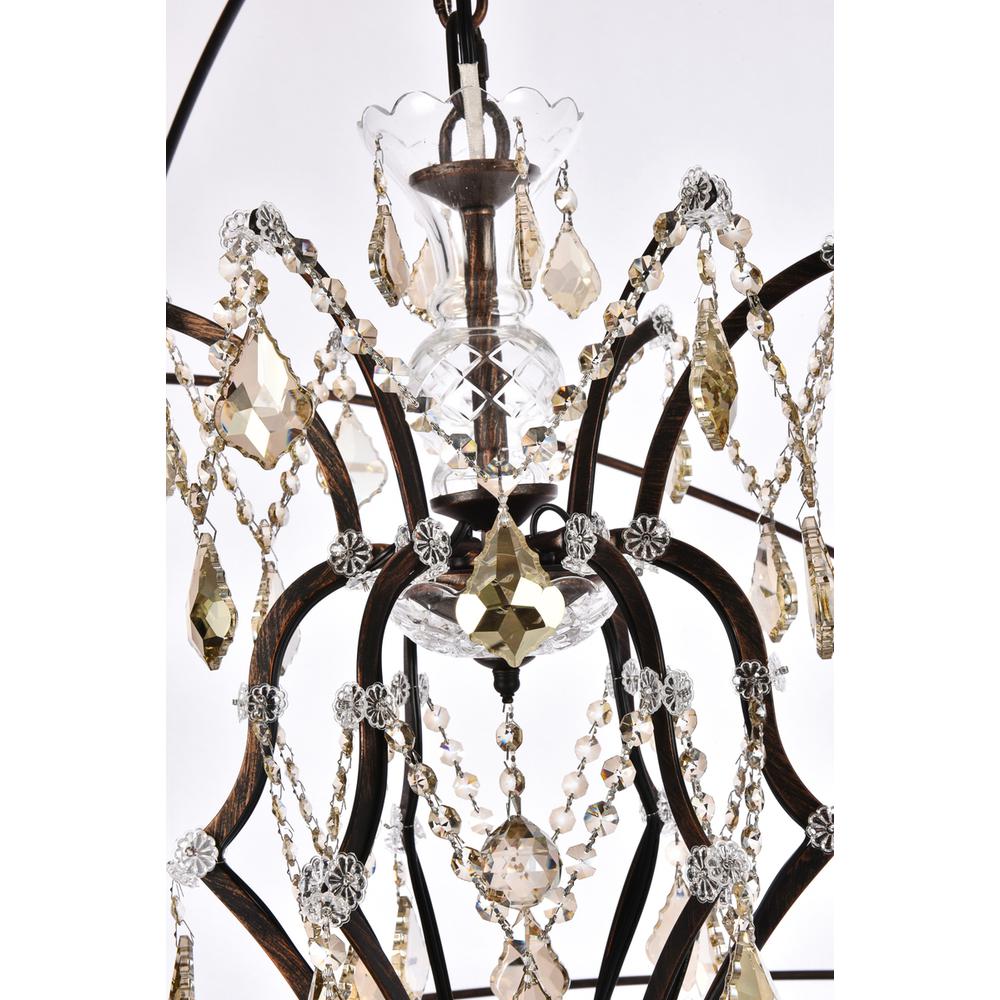 Geneva 25 light Dark Bronze Chandelier Clear Royal Cut crystal. Picture 5